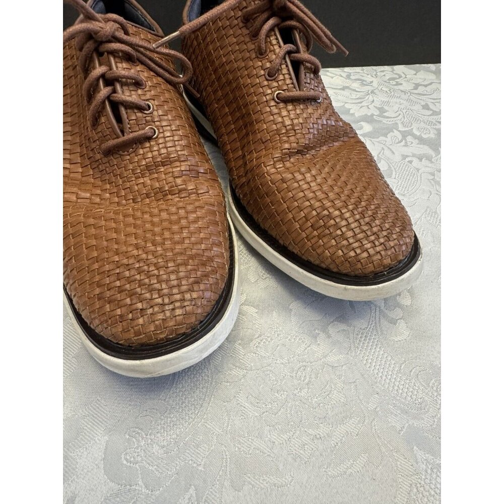 Cole Haan 9.5M Grand Evolution Woven Oxford In‎ Brown Leather Comfort Shoe - Picture 4 of 13
